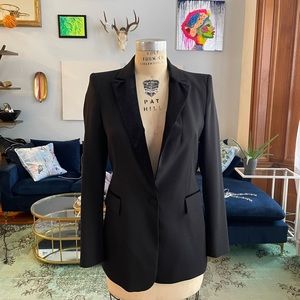 Zara velvet lapel tuxedo blazer